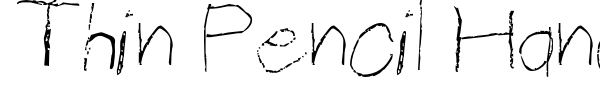 Thin Pencil Handwriting font preview